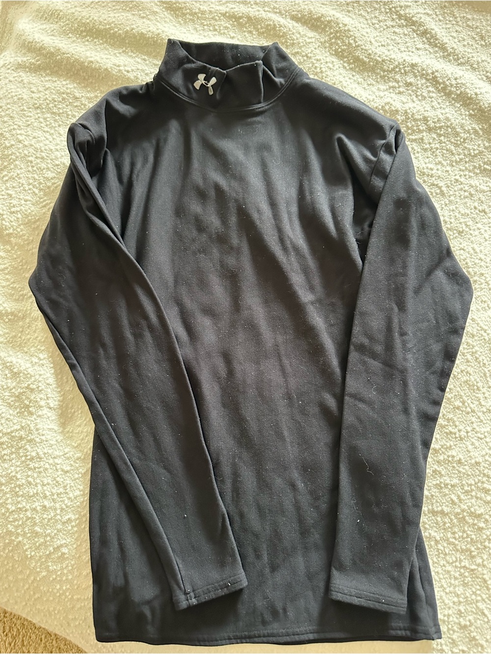 Under Armour Black Long-Sleeve cold gear Mock Neck Performance Top